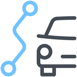 Car Route  Icon