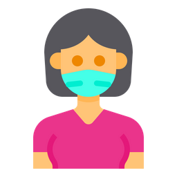 Girl With Facemask  Icon