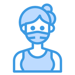 Girl With Facemask  Icon