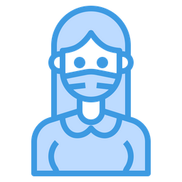 Female With Facemask  Icon