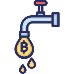 Bitcoin-Wasserhahn  Symbol