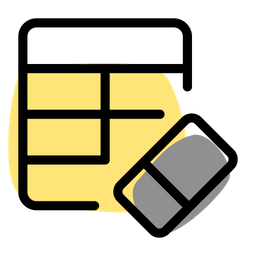 Erase Table  Icon