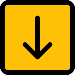 Arrow Down Square  Icon