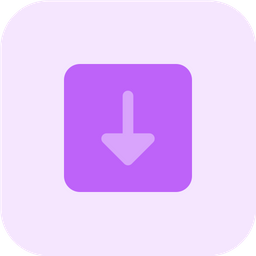 Arrow Down Square  Icon