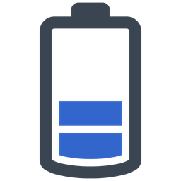 Halbe Batterie  Symbol