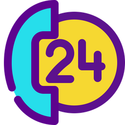 24 Hour Call Service  Icon