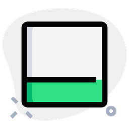 Bottom Horizontal Grid  Icon