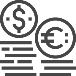 Dollar And Euro  Icon