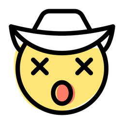 Schwindliger Cowboy Emoji Symbol