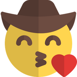 Cowboy wirft einen Kuss zu  Symbol