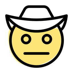 Neutral Face Cowboy  Icon