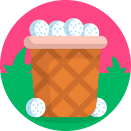 Contenedor de pelotas de golf  Icono