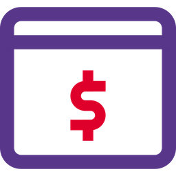 Browser Dollar  Icon