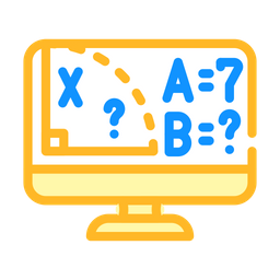 Online Math Class  Icon