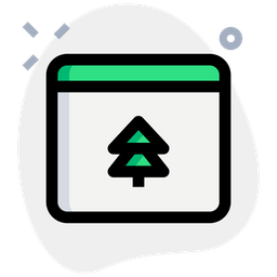 Browser Pine Tree  Icon