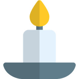 Candle With Saucer  Icon