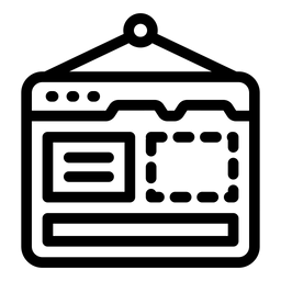 Werbebanner  Symbol