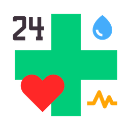 24 Stunden Service  Symbol