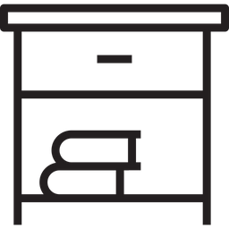 침대 옆 탁자  아이콘