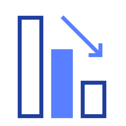 Decreasing Graph  Icon