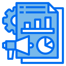 Gráfico de marketing digital  Ícone