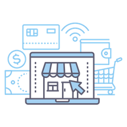 Las compras en línea  Icono