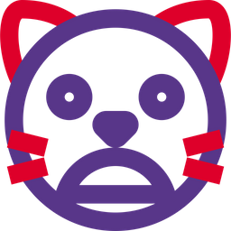 Cat Frowning Open Mouth  Icon