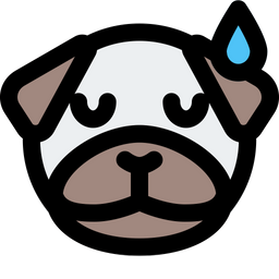 Pug Sad With Sweat  Icon