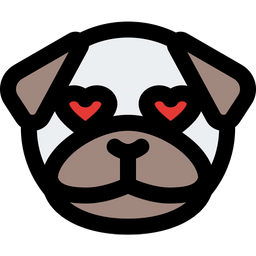 Pug Heart Eyes  Icon