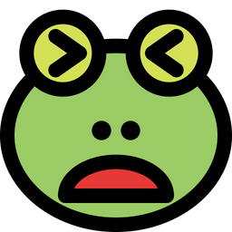 Frog Frowning Open Mouth Squinting Icon