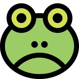 Frosch runzelt die Stirn  Symbol