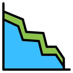 Gráfico de área  Ícone