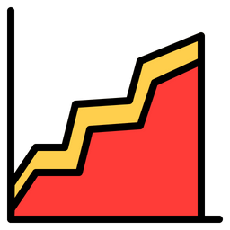 Gráfico de área  Ícone