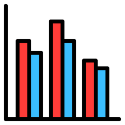 Gráfico de barras  Ícone