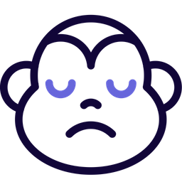 Monkey Sad Face  Icon