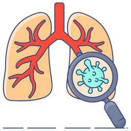 Coronavirus-Lungenangriff  Symbol