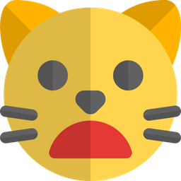 Cat Frowning Open Mouth  Icon