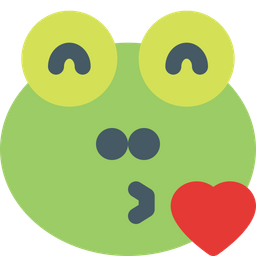 Frog Blowing Kiss  Icon