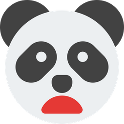 Panda Frowning Open Mouth Icon