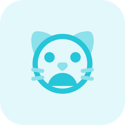 Cat Frowning Open Mouth Icon