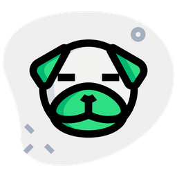 Pug Closed Eyes  Icon