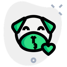 Pug Blowing A Kiss  Icon