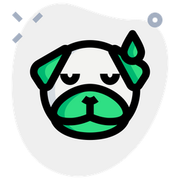 Pug Sad With Sweat  Icon