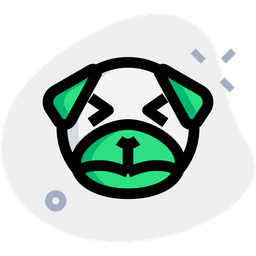 Pug Sad Squinting  Icon