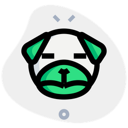 Pug Sad Closed Eyes  Icon