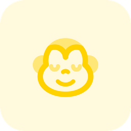 Monkey Smiling Closed Eyes  Icon