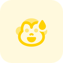 Monkey Grinning With Sweat  Icon