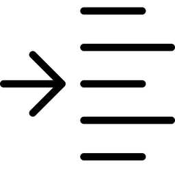 Einzug links  Symbol