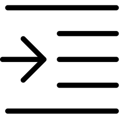 Einzug  Symbol