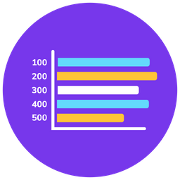 Bullet Bar Chart  Icon